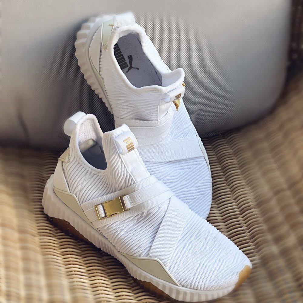 PUMA Defy Mid Varsity Sneakers (White)